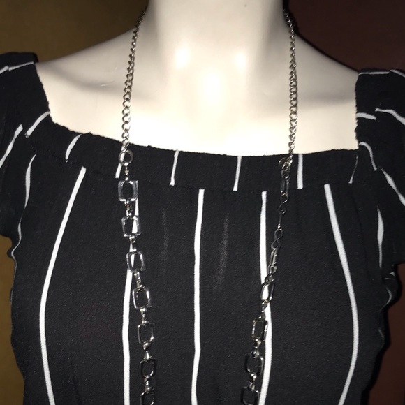 Kendall and Kylie black & white striped romper - Picture 5 of 5